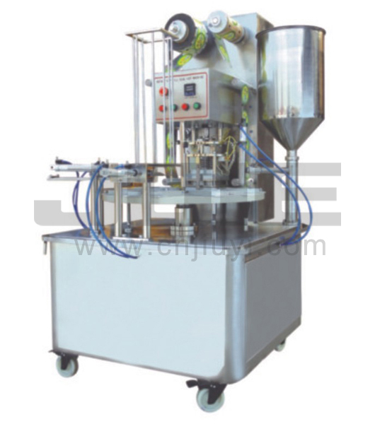KIS-900 ROTARY TYPE PLASTIC CUP FILLING-SEALING MACHINE 