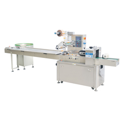 JY-350F Flow wrapping machine with automatic feeder (Special for bearing and tapes)
