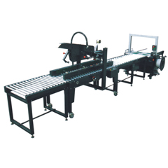 AUTOMATIC CARTON SEALING&STRAPPING PACKING LINE